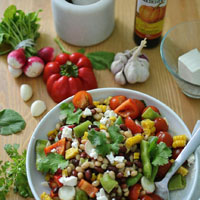 Американский салат из бобовых и овощей - Суккоташ c тыквенным маслом Натуралист